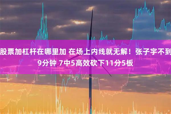 股票加杠杆在哪里加 在场上内线就无解！张子宇不到9分钟 7中5高效砍下11分5板
